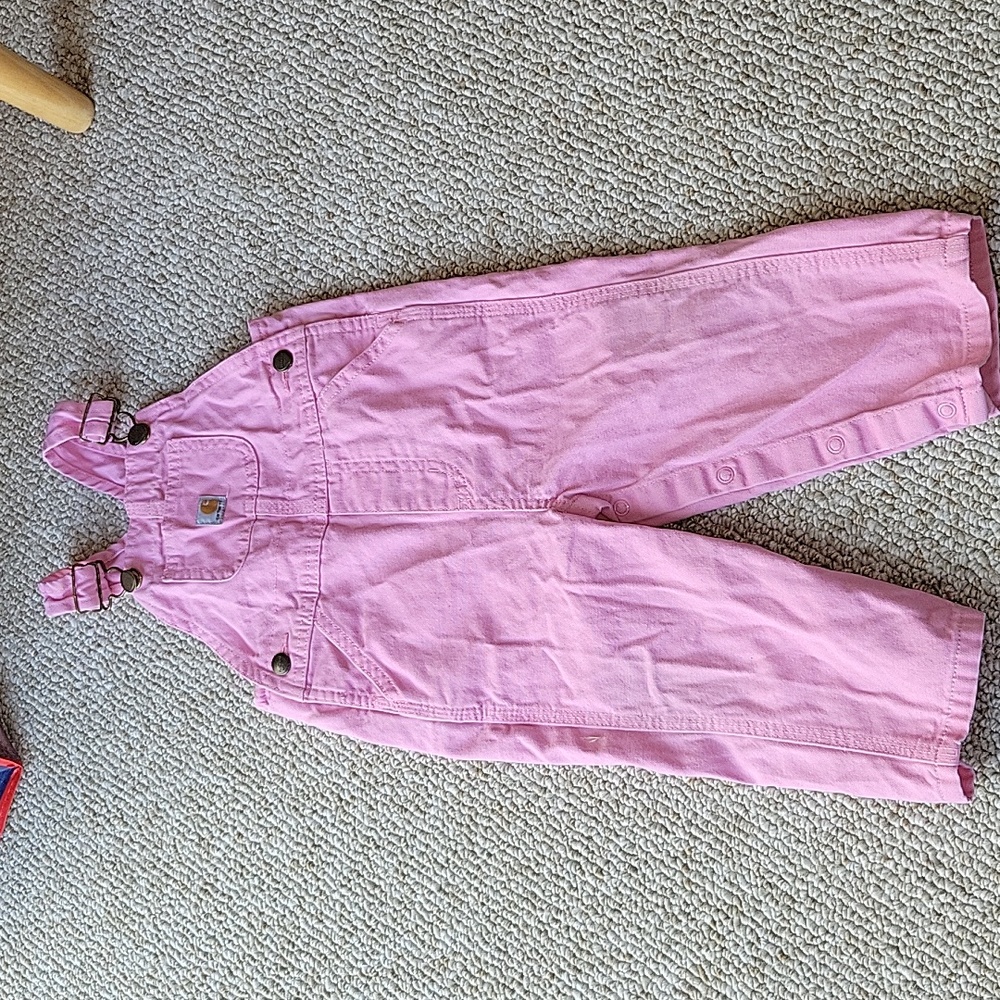 Carhartt pink overalls 18m